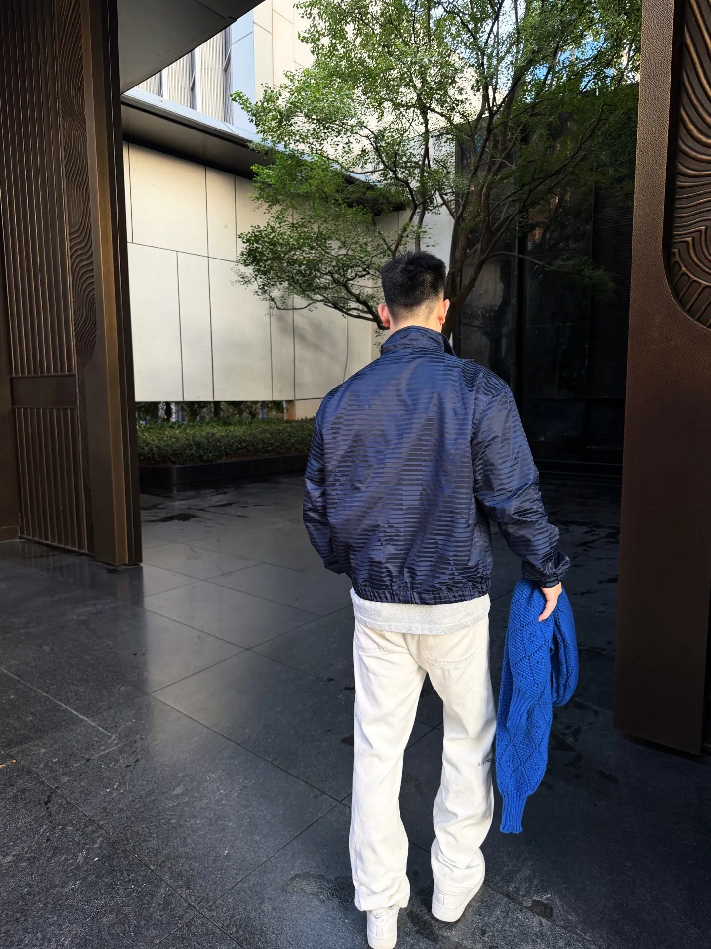Louis Vuitton/Louis Vuitton jacquard texture patch jacket
